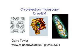 Cryo-Electron Microscopy Cryo-EM