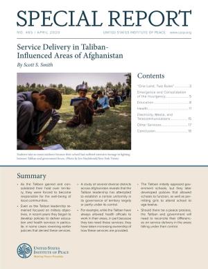 Service Delivery in Taliban Influenced Areas…