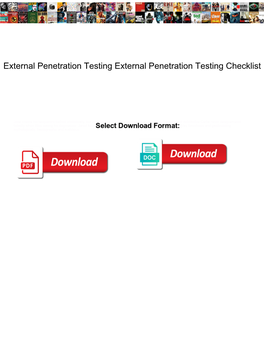 External Penetration Testing External Penetration Testing Checklist