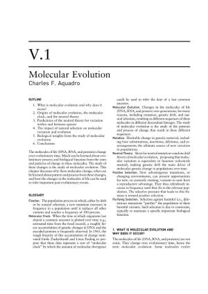 Molecular Evolution Charles F