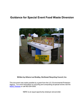 Special Event Food Waste Diversion Guide