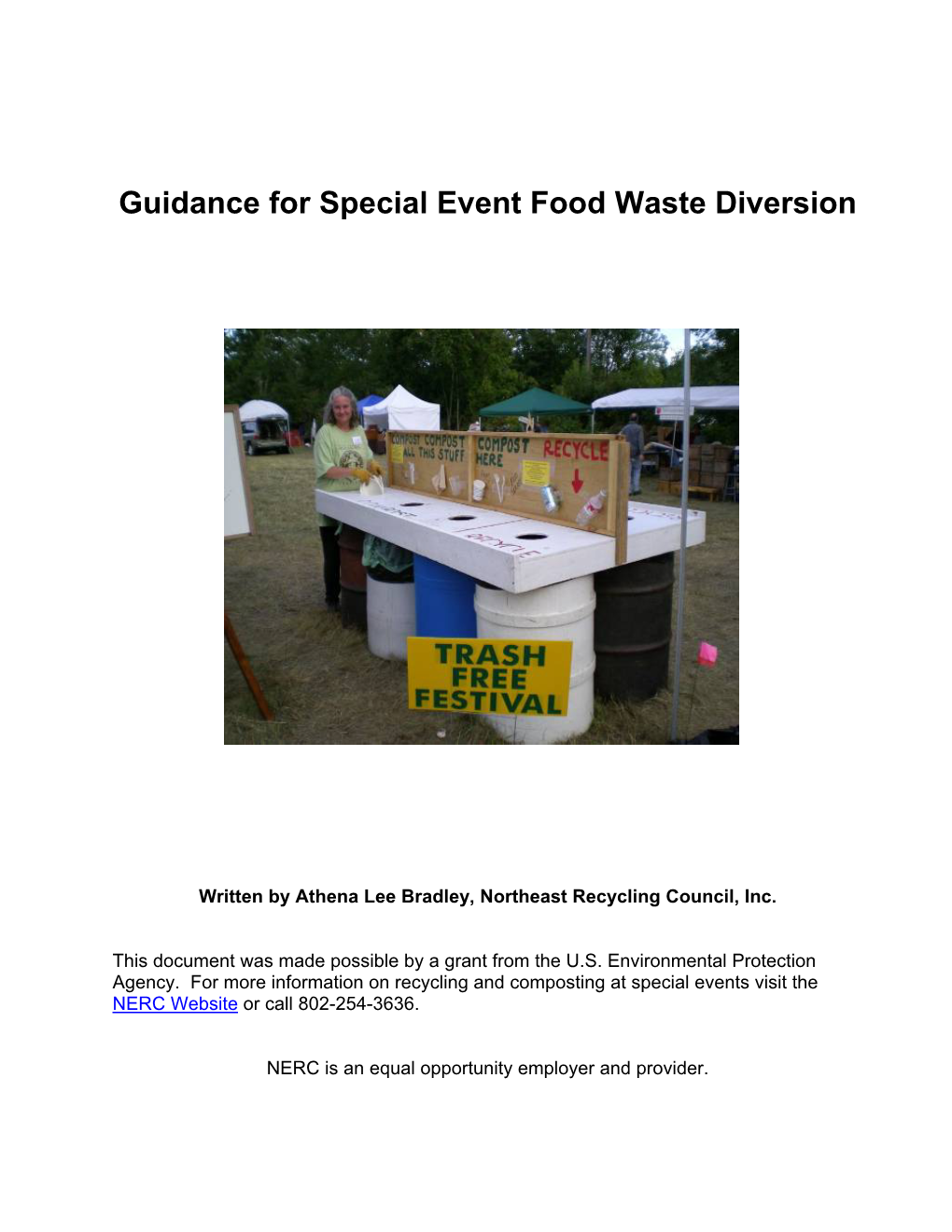Special Event Food Waste Diversion Guide
