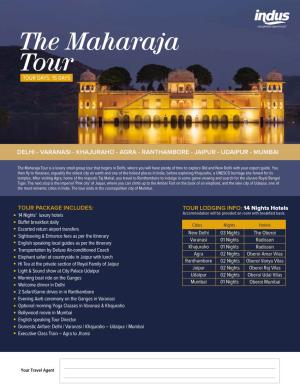 The Maharaja Tour TOUR DAYS: 15 DAYS