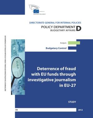 Deterrence of Fraud with EU Funds Through Investigative Journalism in EU-27