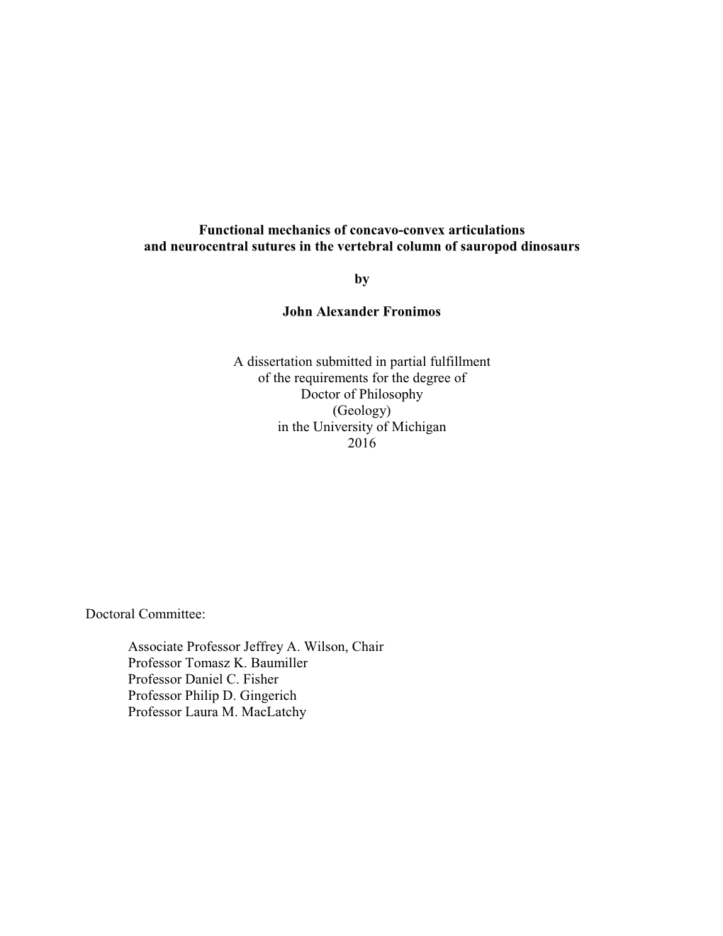 Functional Mechanics of Concavo-Convex Articulations and Neurocentral Sutures in the Vertebral Column of Sauropod Dinosaurs By