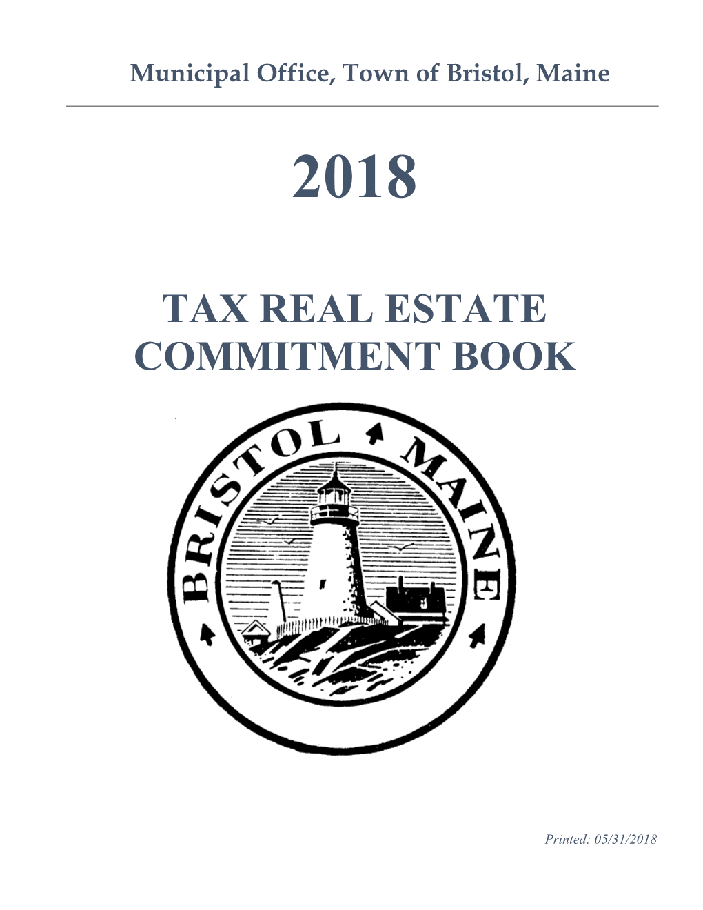 Tax Real Estate Commitment Book