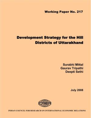 Development Strategy for the Hill Districts of Uttarakhand