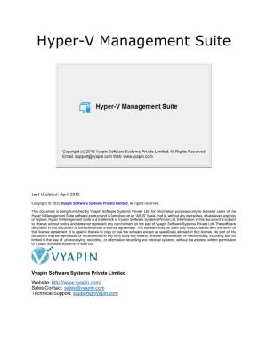 Hyper-V Management Suite