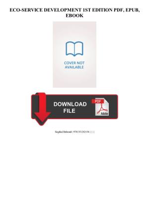 PDF Download Eco-Service Development 1St Edition Ebook Free