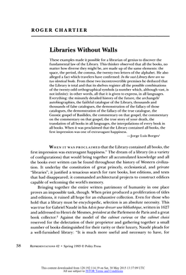 Libraries Without Walls