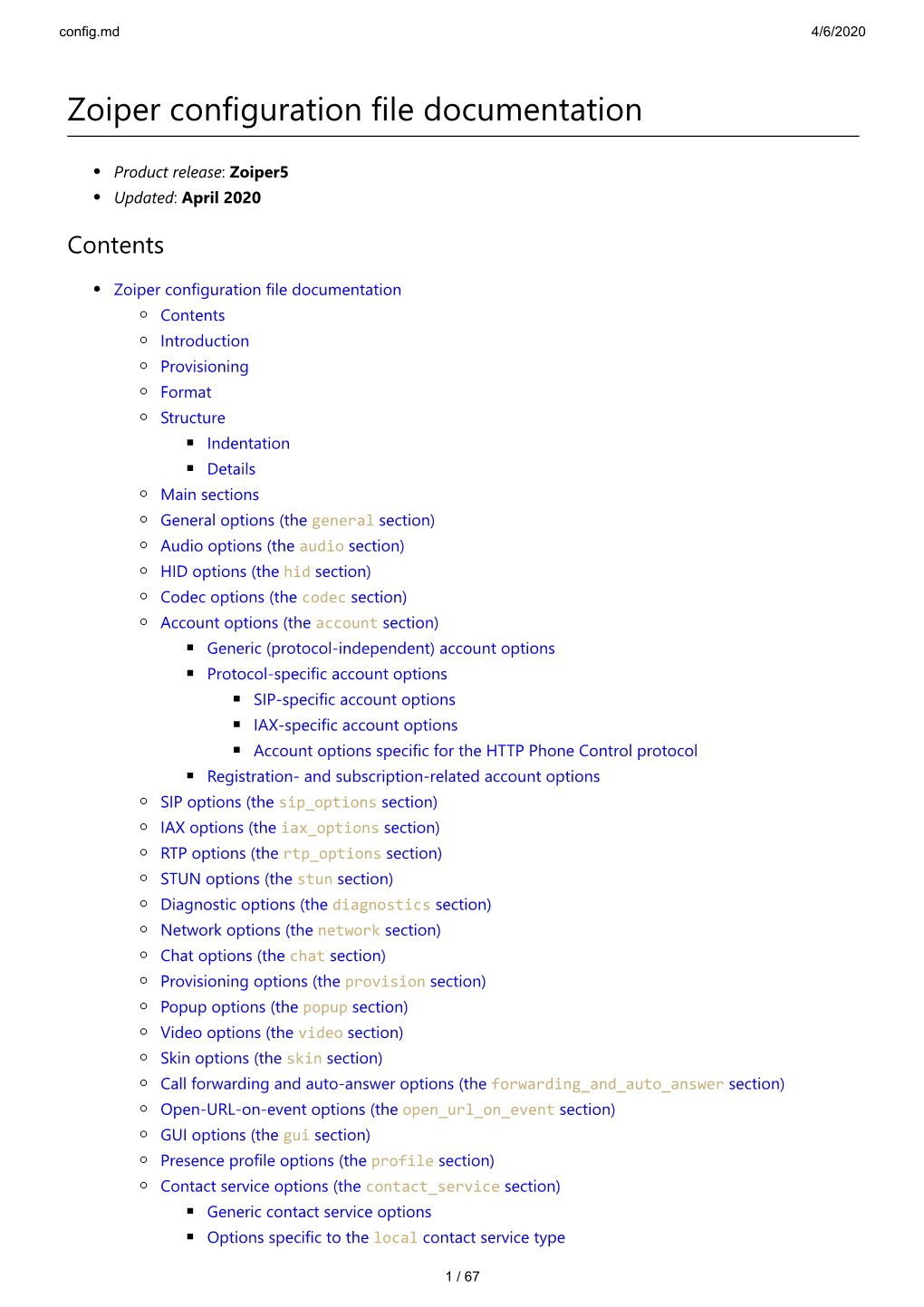 Zoiper Configuration File Documentation