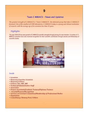 Team C-MMACS - News and Updates