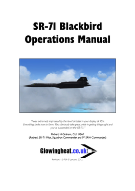 SR-71 Blackbird Operations Manual