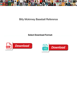 Billy Mckinney Baseball Reference