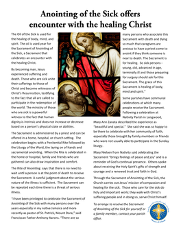 Anointing of the Sick Bulletin Insert