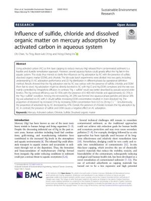 Influence of Sulfide, Chloride and Dissolved Organic Matter On