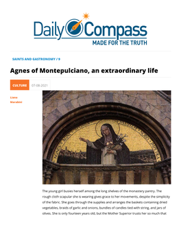 Agnes of Montepulciano, an Extraordinary Life