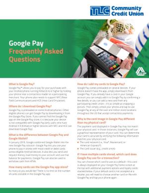 Google Pay Faqs