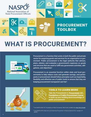 THE PROCUREMENT PROCESS the Procurement Process Involves Eight Vital Steps to a Successful Acquisition 3