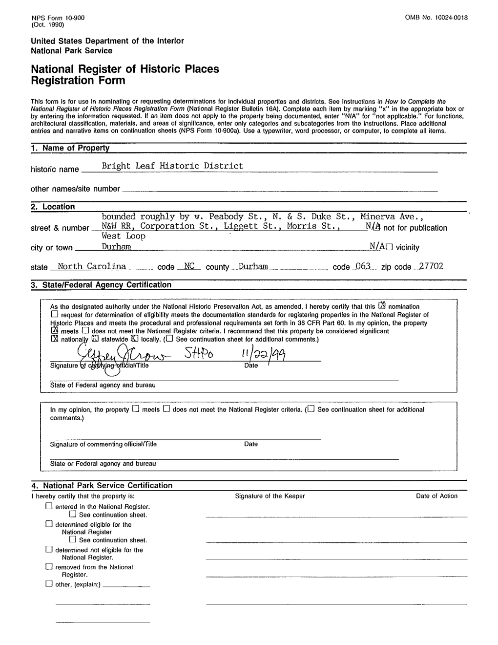 National Register of Historic Places Registration Form