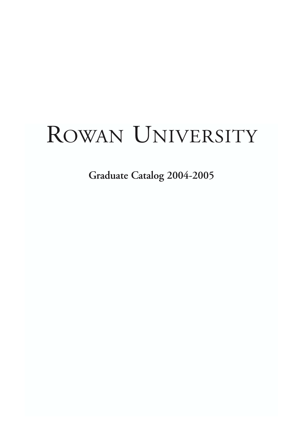 2004-2005 Graduate Catalog