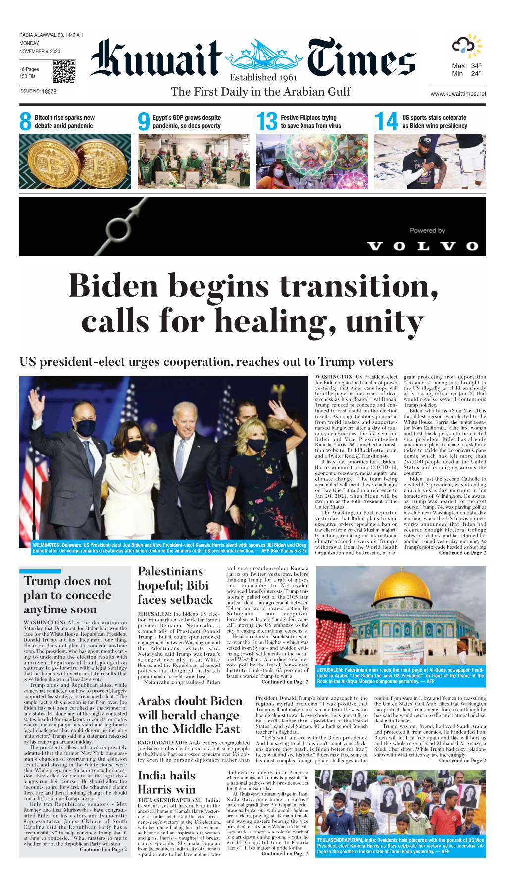 Biden Begins Transition, Calls for Healing, Unity