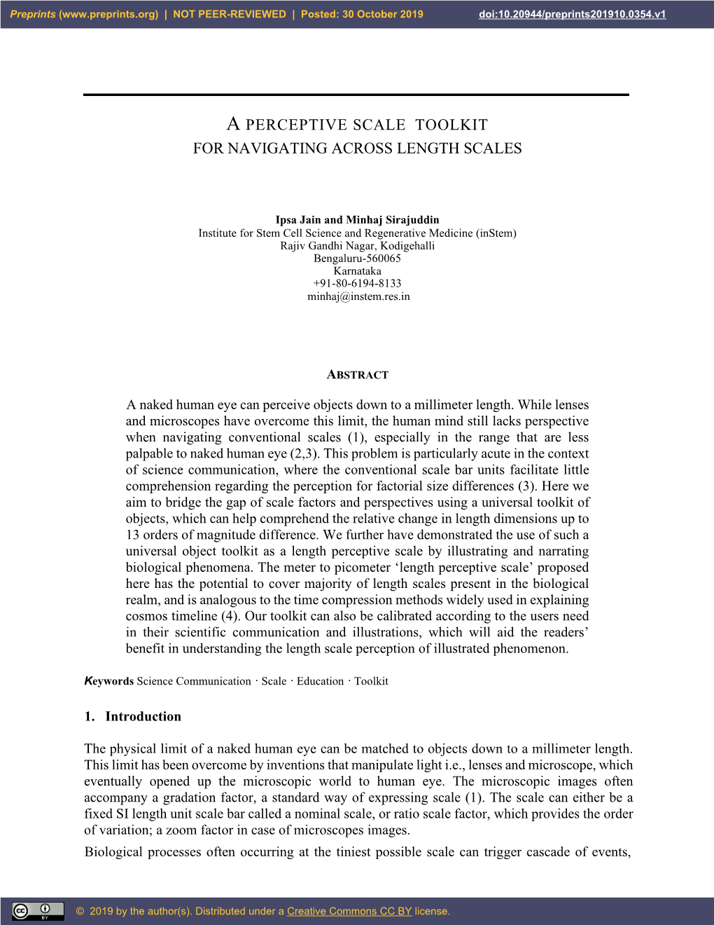 A Perceptive Scale Toolkit for Navigating Across Length Scales