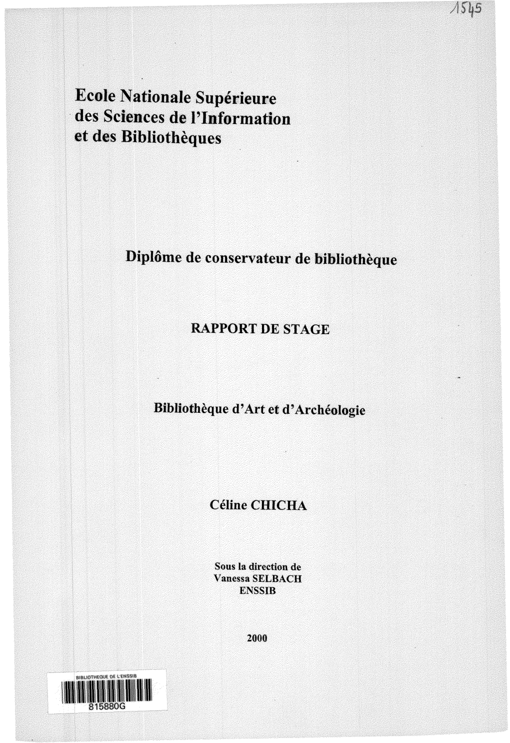 Bibliothèque D'art Et D'archéologie