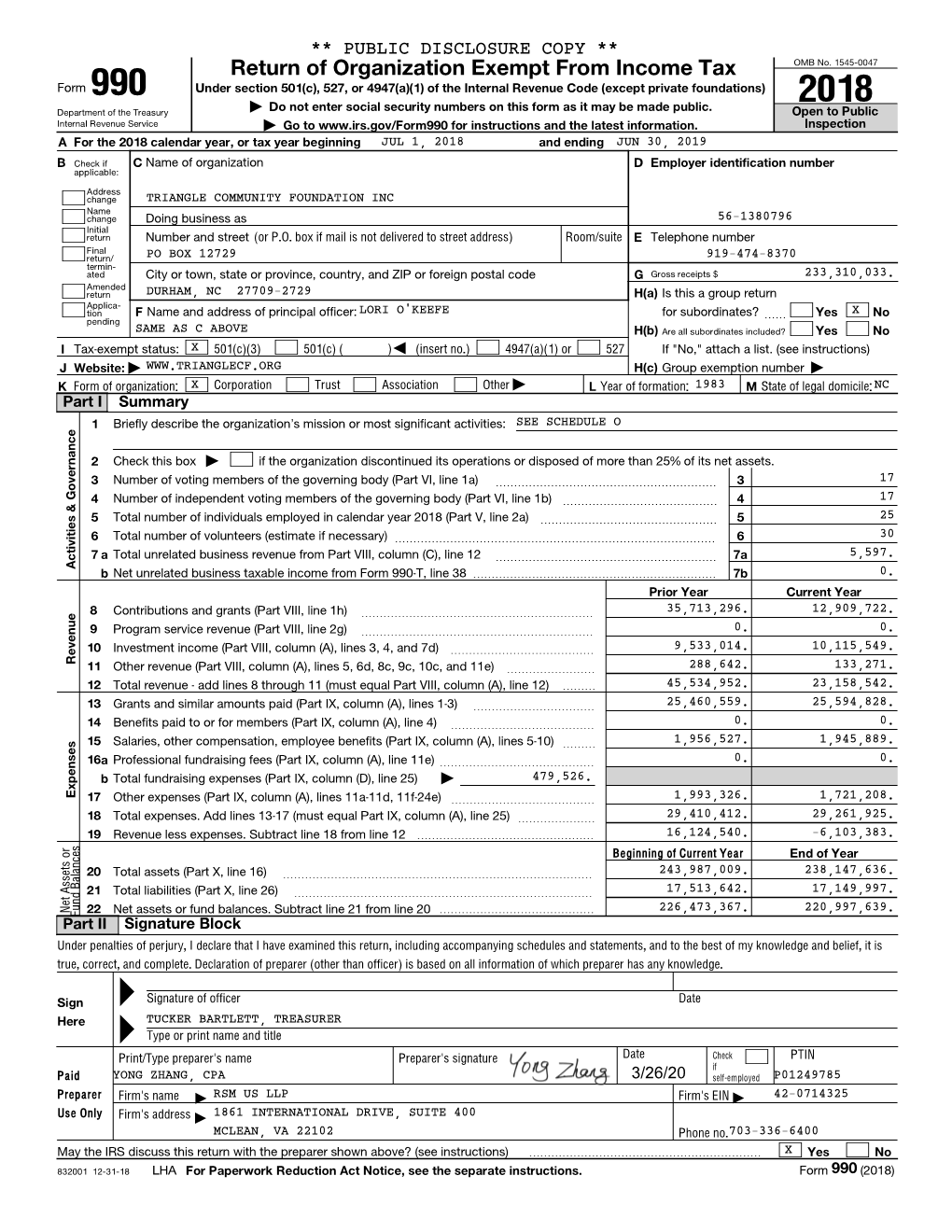 Return of Organization Exempt from Income Tax OMB No