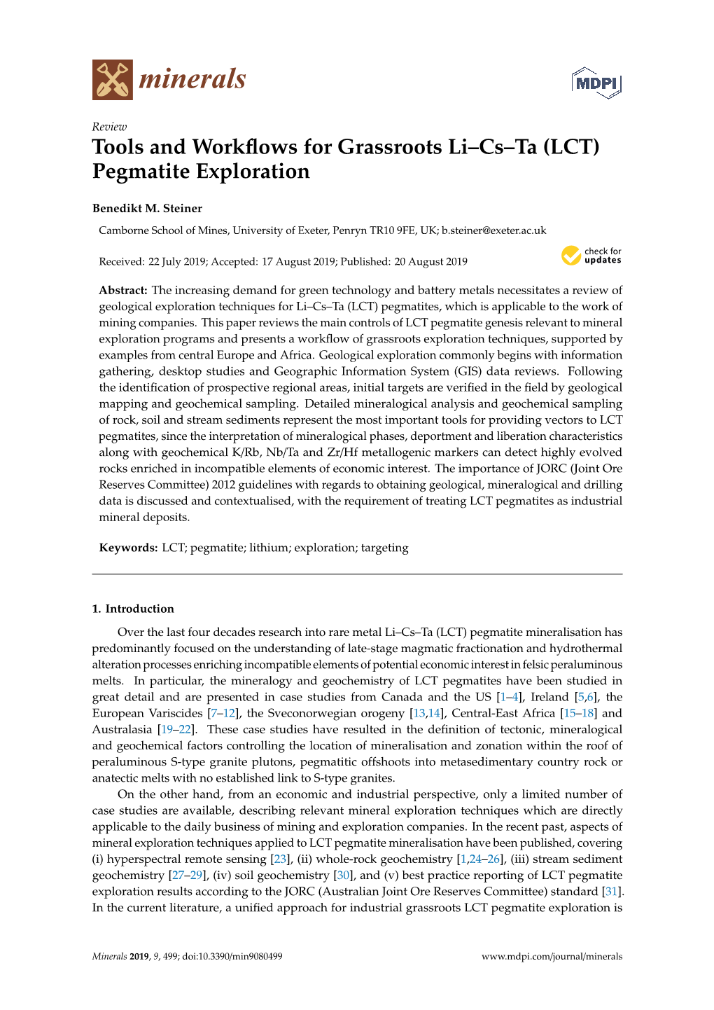 Tools and Workflows for Grassroots Li–Cs–Ta (LCT) Pegmatite Exploration