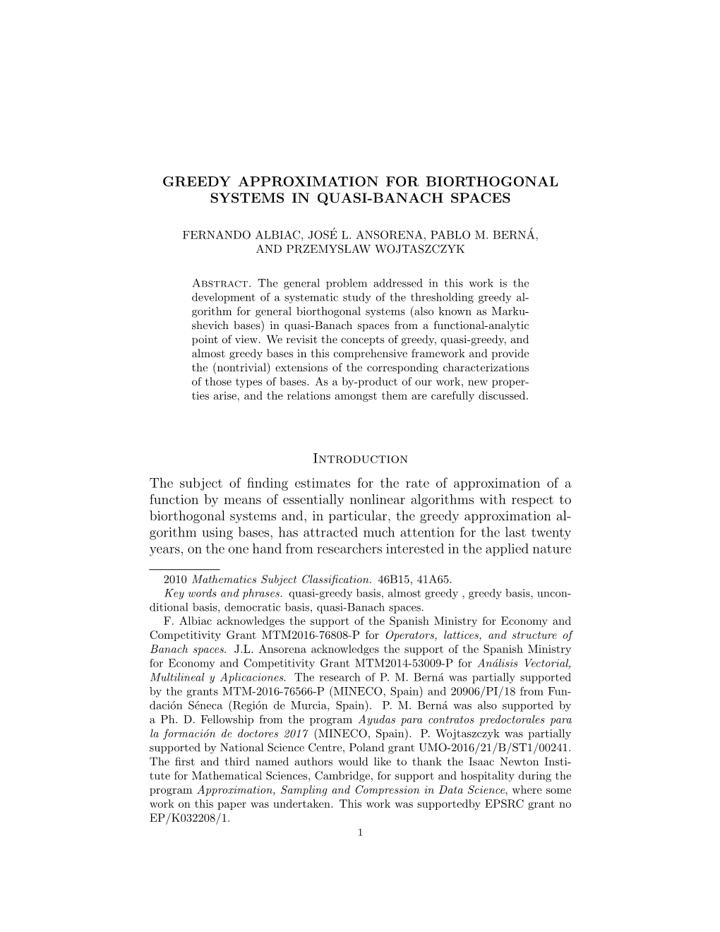 Greedy Approximation for Biorthogonal Systems in Quasi-Banach Spaces