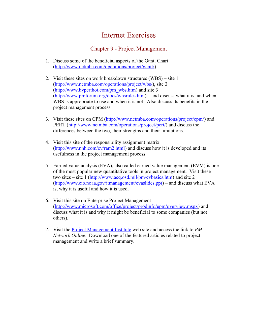 Chapter 17 - Project Management
