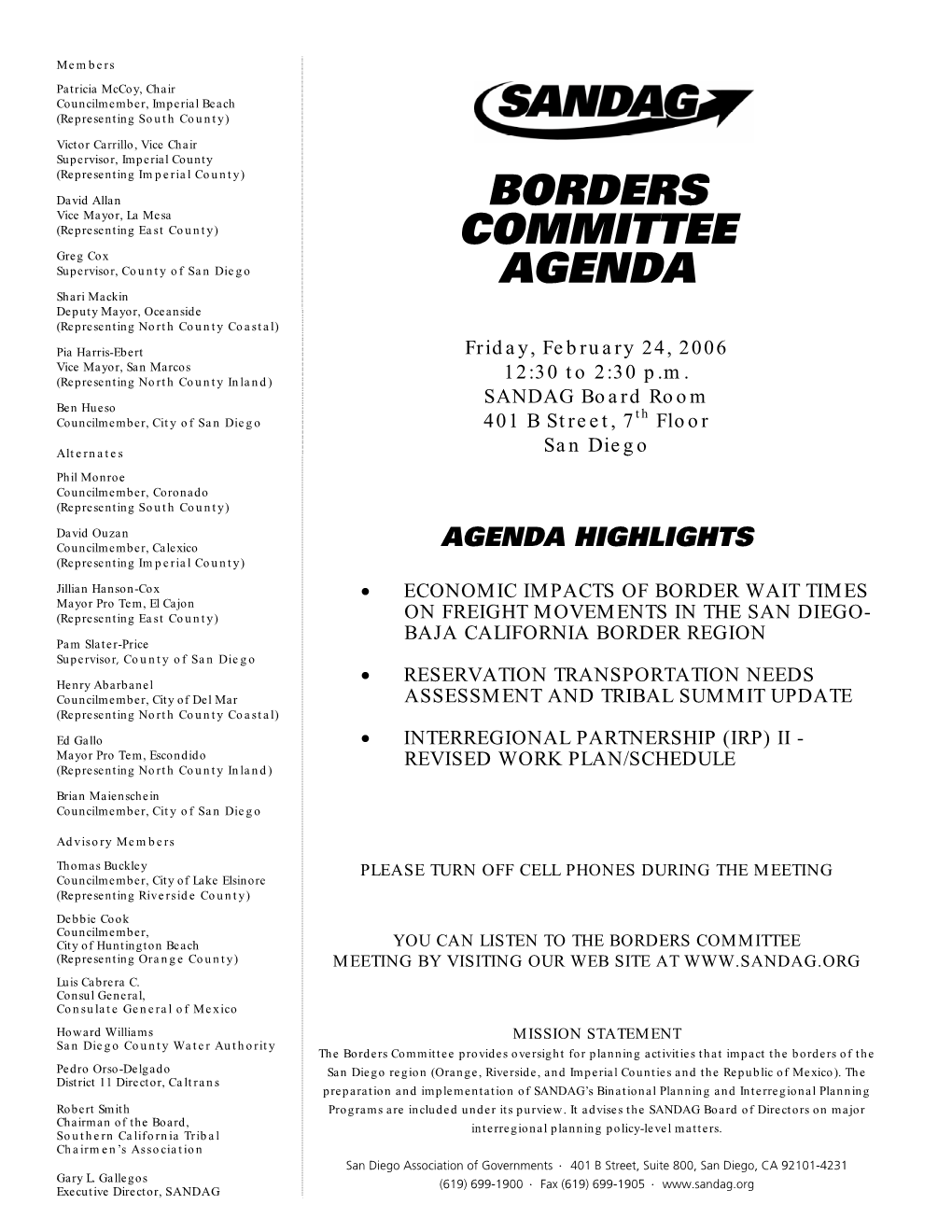 Agenda [PDF, 2323