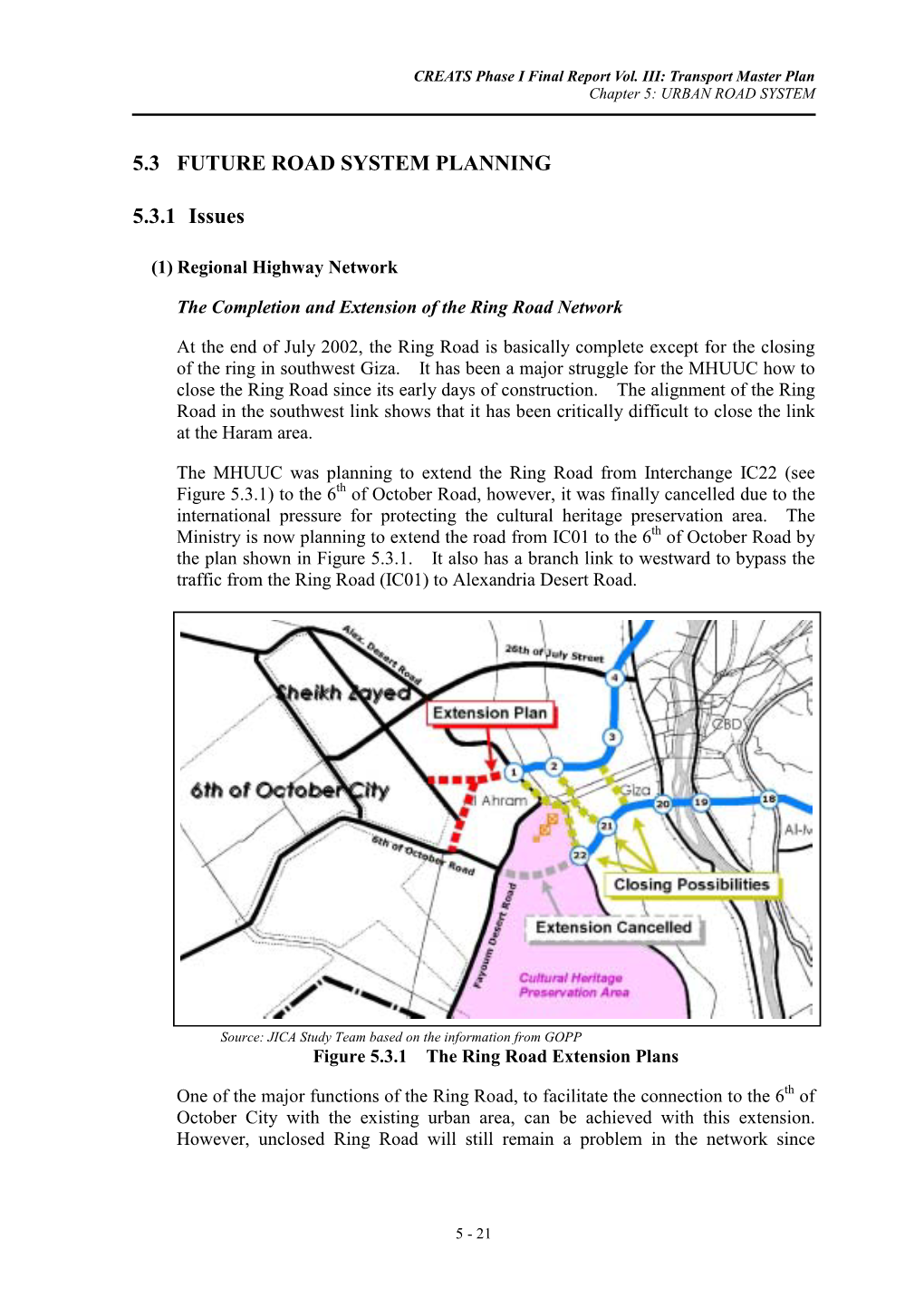 5.3 FUTURE ROAD SYSTEM PLANNING 5.3.1 Issues