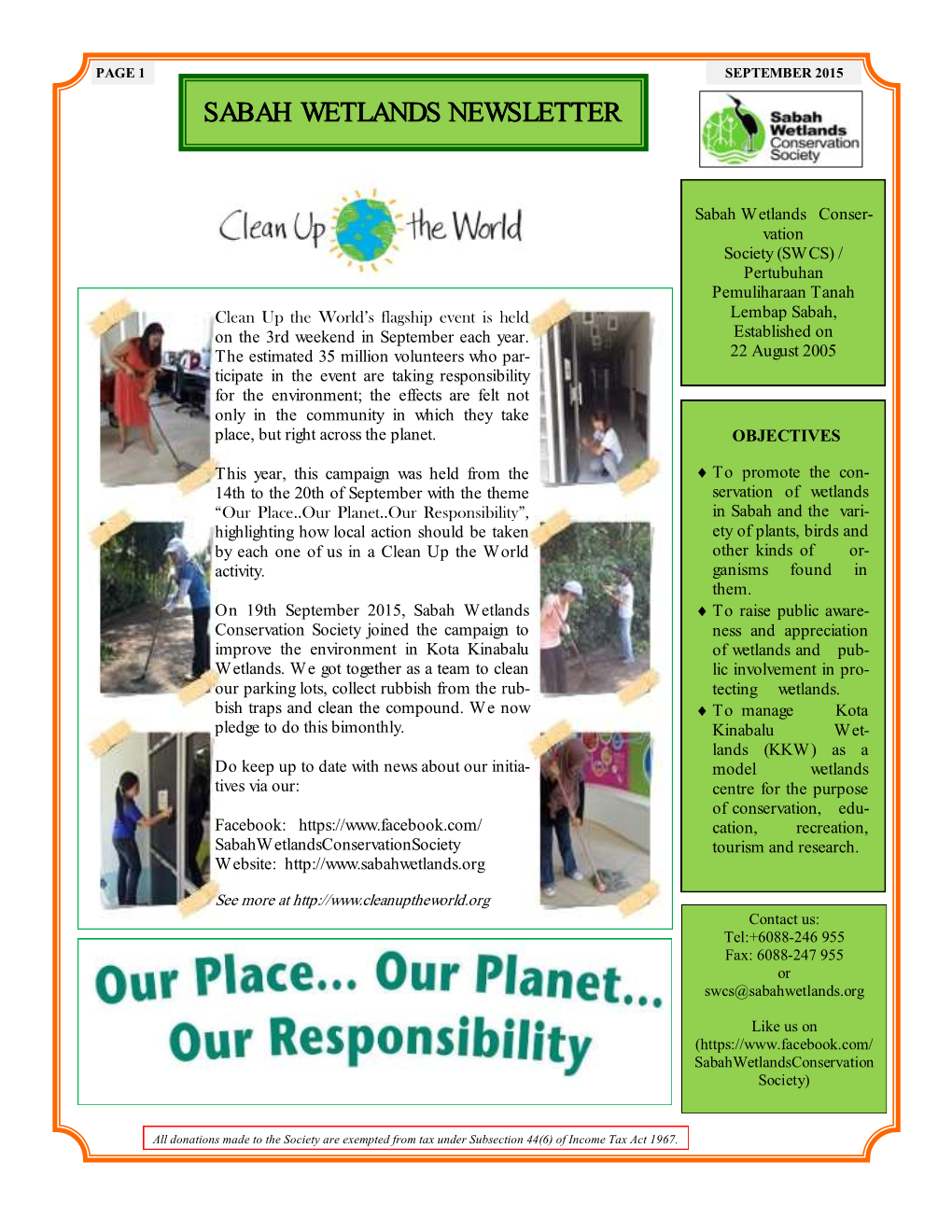 Sabah Wetlands Newsletter Sabah