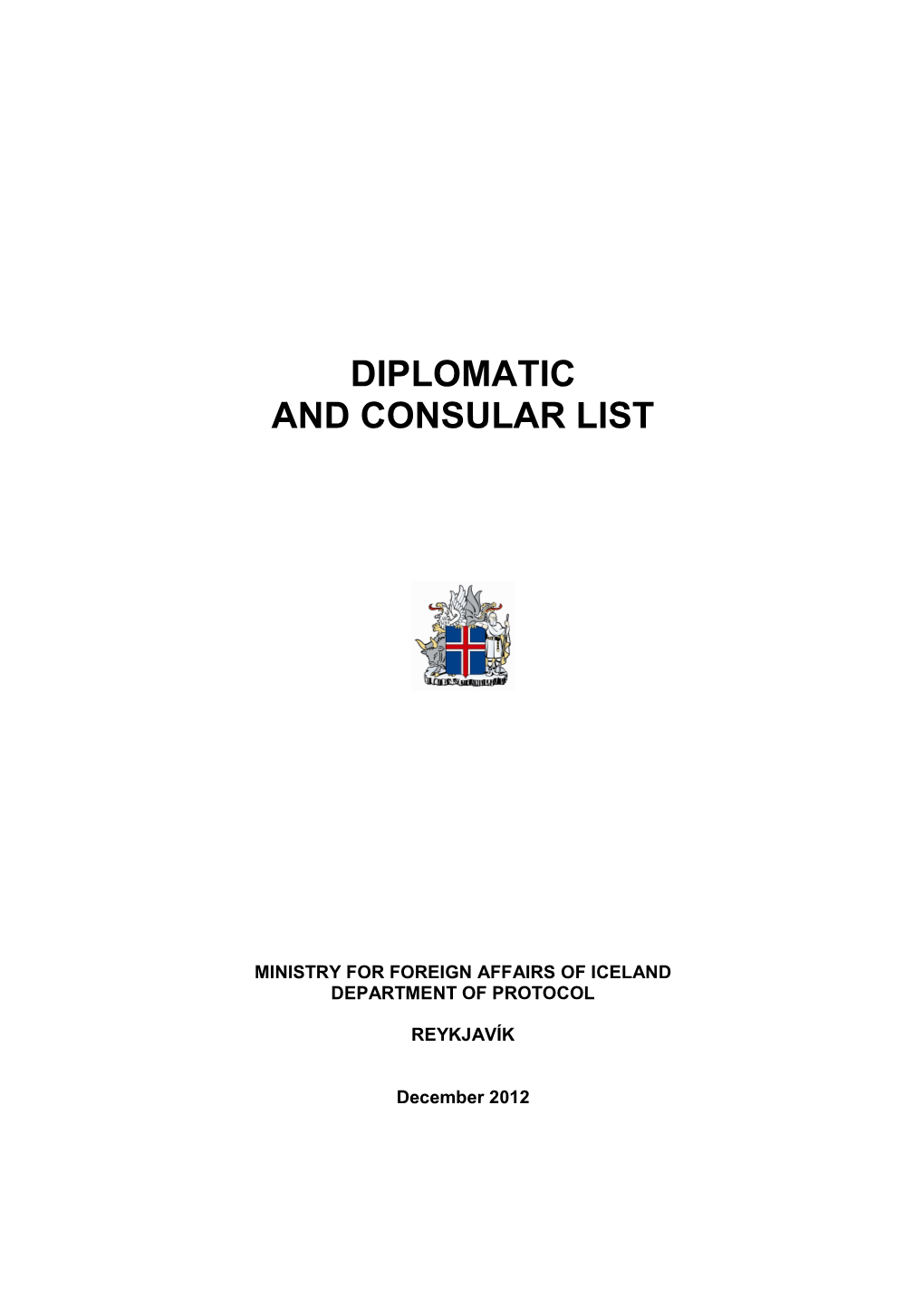 Diplomatic List 2012