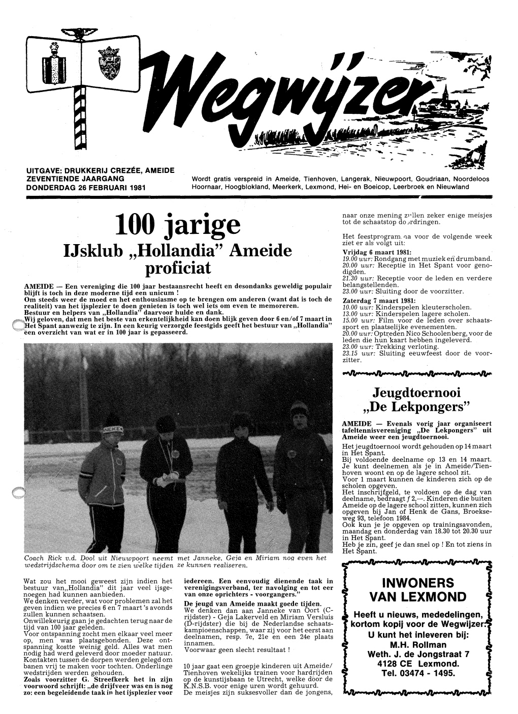 Wegwijzer Ameide 1981-02-26