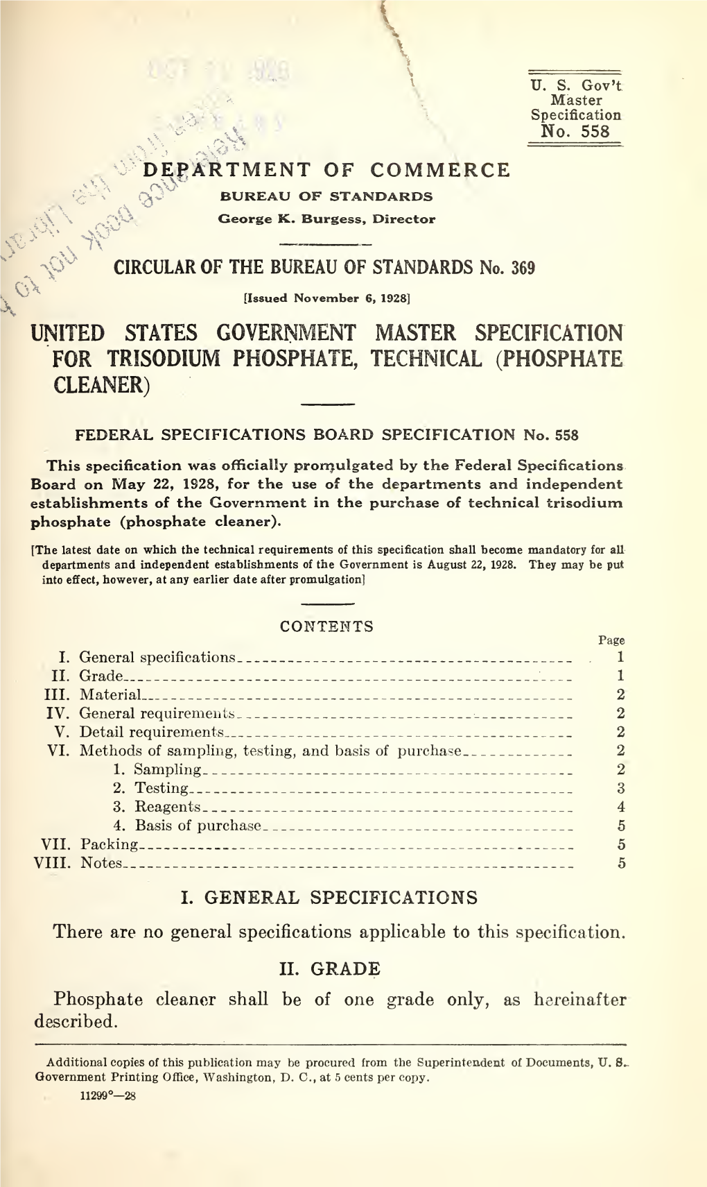 Circular of the Bureau of Standards No. 369: United