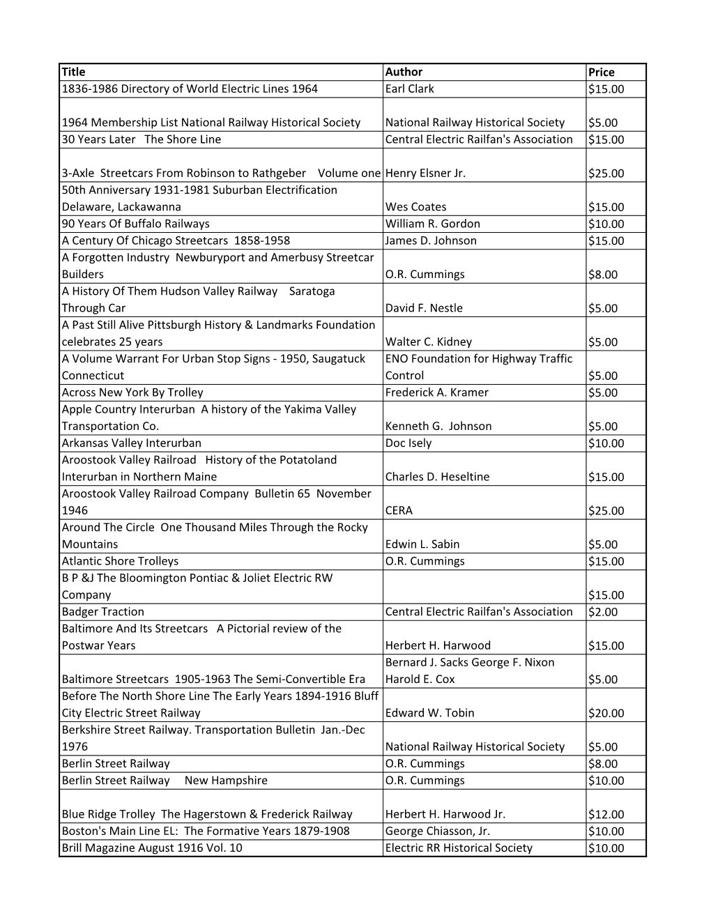 Used Book List Edited 6-28-21