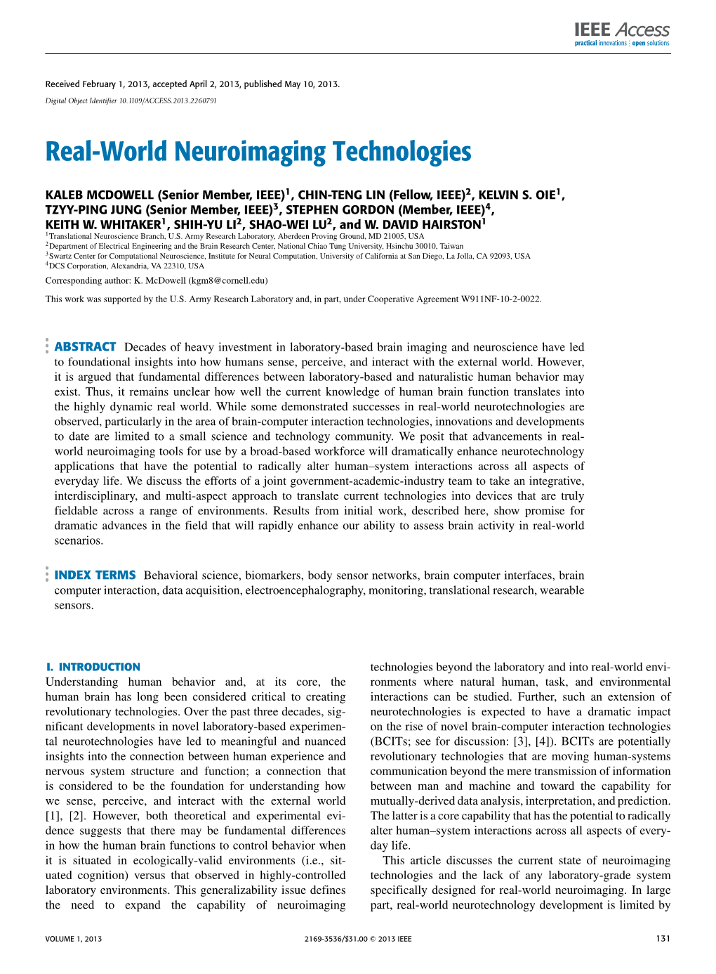 Real-World Neuroimaging Technologies