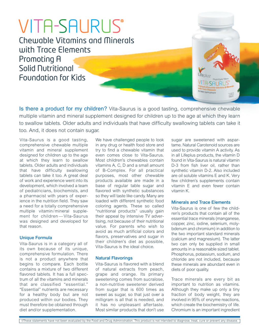 Chewable Vitamins and Minerals with Trace Elements Promoting a Solid Nutritional Foundation for Kids