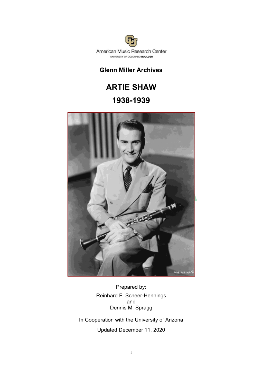 Artie Shaw 1938-1939