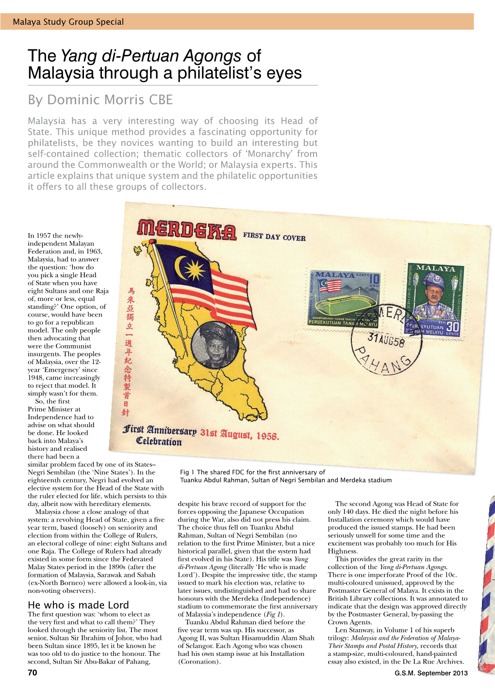 The Yang Di-Pertuan Agongs of Malaysia Through a Philatelist's Eyes