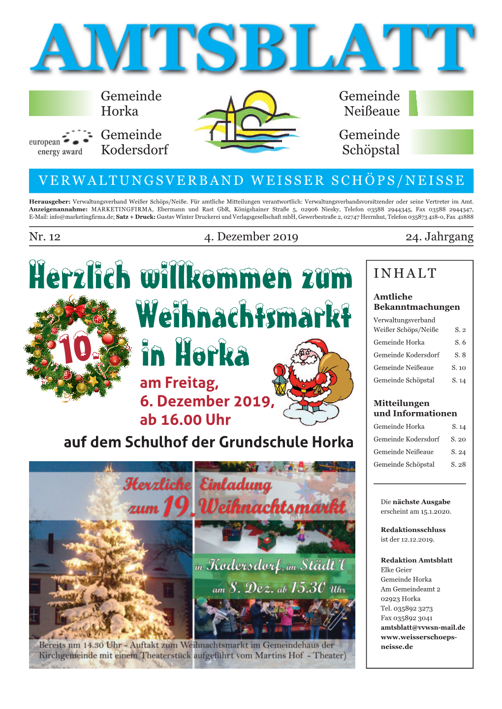 Herzlich Willkommen Zum Weihnachtsmarkt in Horka