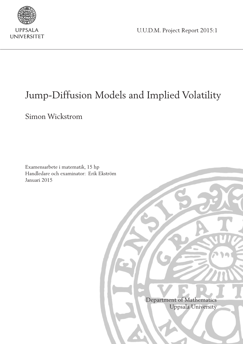 Jump-Diffusion Models and Implied Volatility