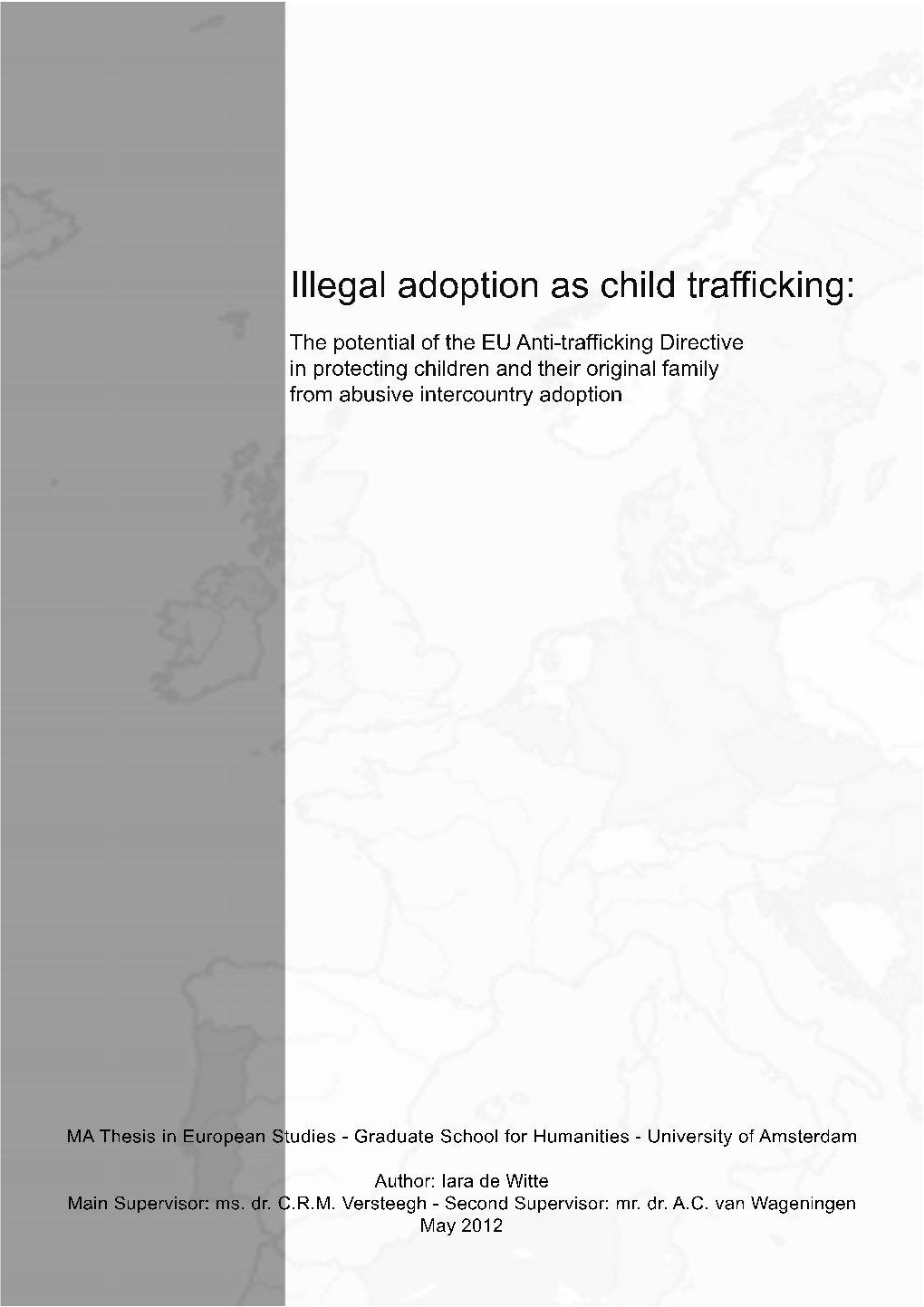 Illegal Adoption As Child Trafficking