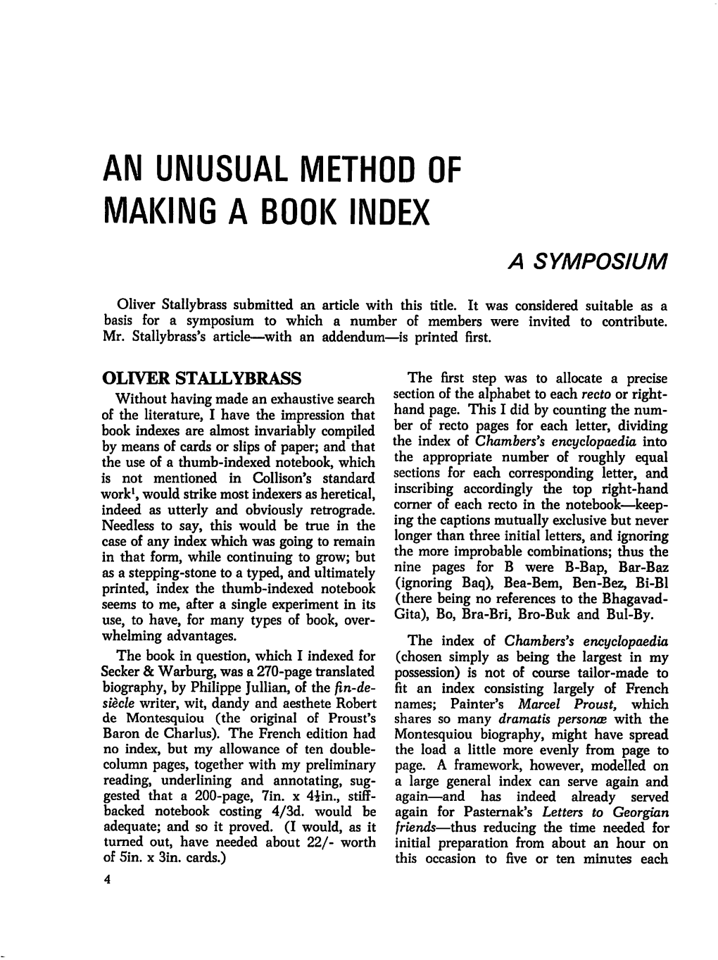 The Indexer Vol 6 No 1 Spring 1968