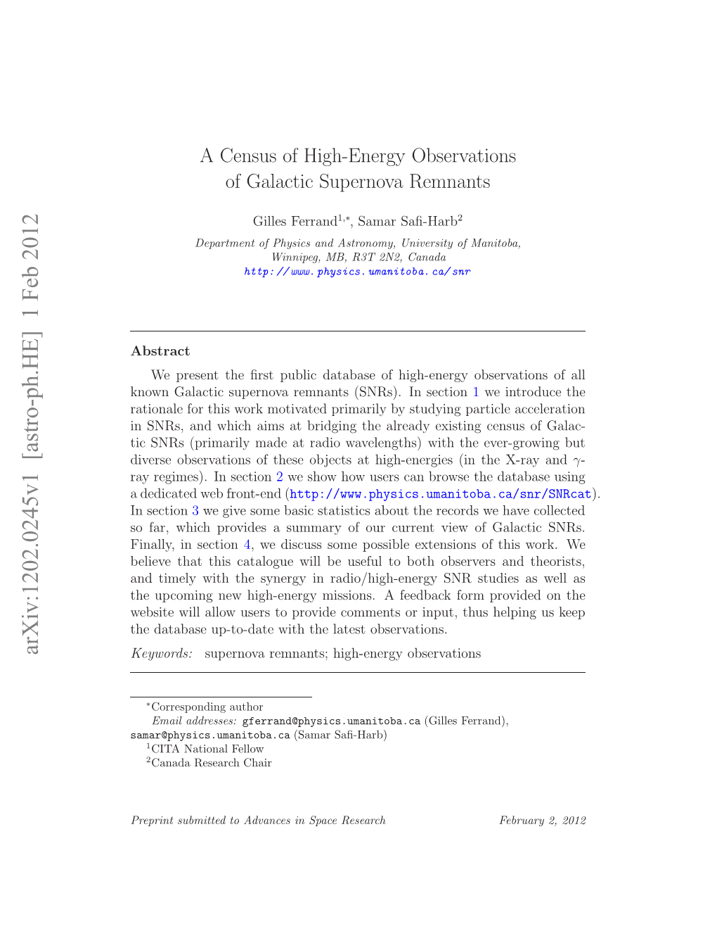 A Census of High-Energy Observations of Galactic Supernova