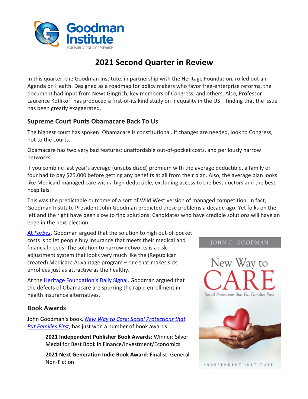 2021 Second Quarter in Review