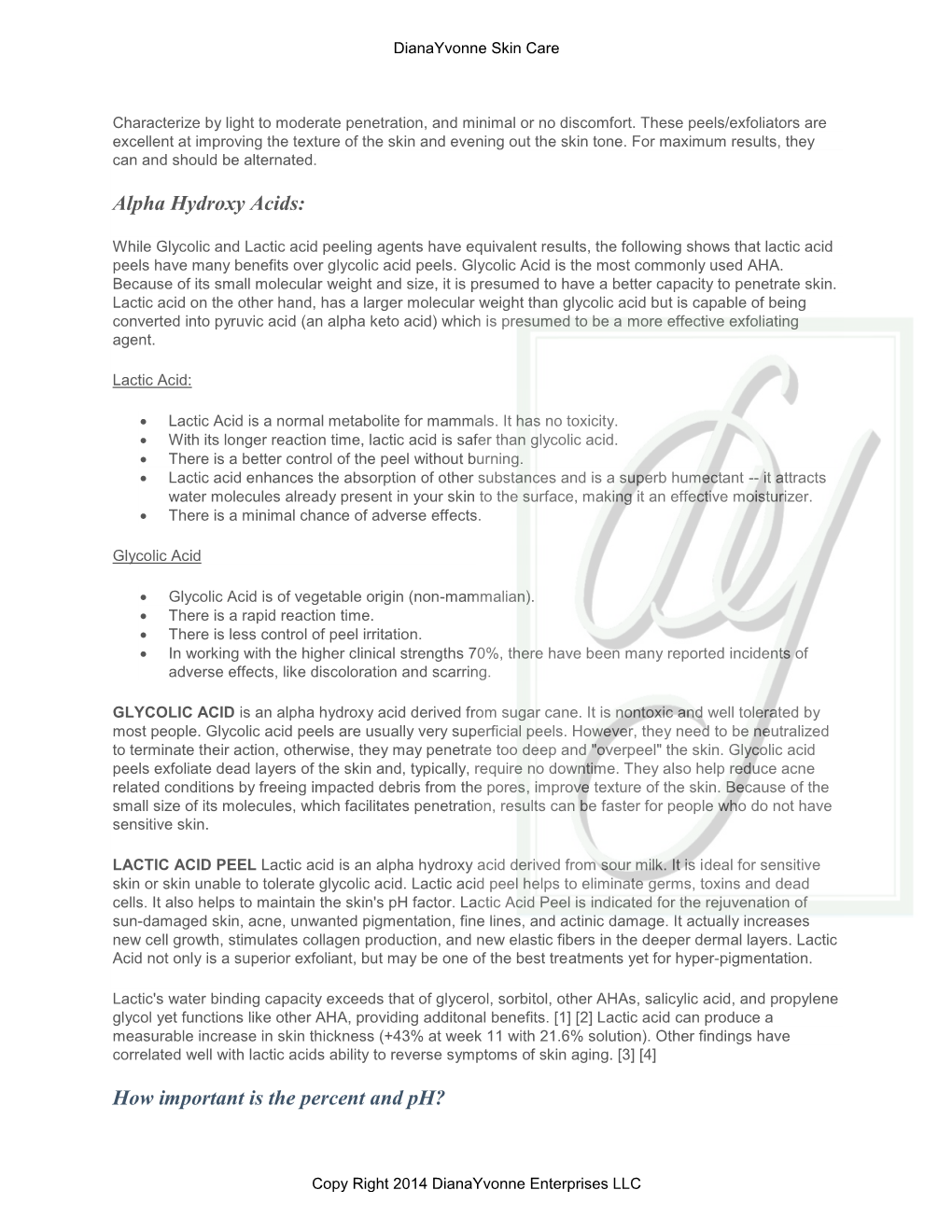 Alpha Hydroxy Acids